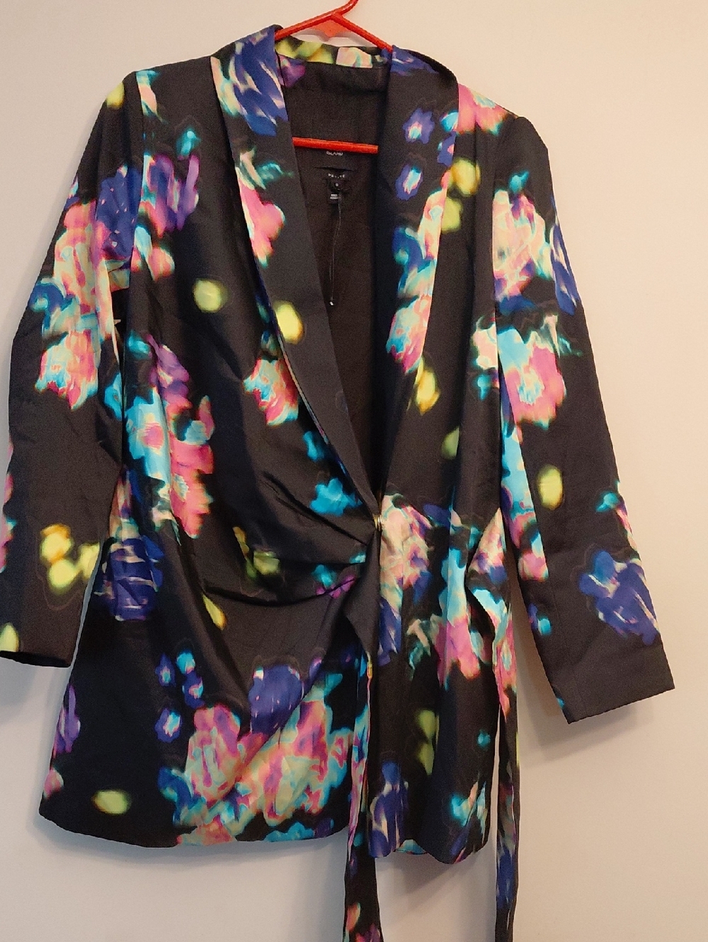 River Island Black Petite Blazer with Floral Detail
